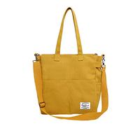 Sac fourre-tout multifonction en tissu, sac à bandoulière, sac à bandoulière pour étudiant, loisirs, sac en toile, sac à main aller embrayage 5/8 alésage #35 chaîne, jaune, Taille unique