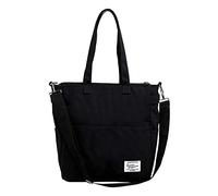 Sac fourre-tout multifonction en tissu, sac à bandoulière, sac à bandoulière pour étudiant, loisirs, sac en toile, sac à main aller embrayage 5/8 alésage #35 chaîne, Noir , Taille unique