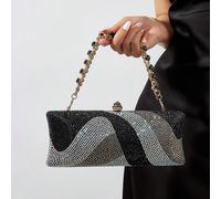 Sac fourre-tout pailleté étincelant, éblouissant et charmant, élégant et raffiné, décoré de strass. Un sac à main captivant convenant aux filles de fête, dames et femmes. Le choix parfait pour les fêt