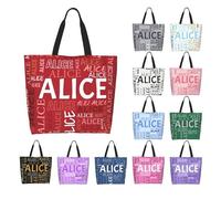 Sac fourre-tout personnalisé avec nom, sac à main imperméable pour femme, cadeau personnalisé pour la fête des mères, anniversaire, Noël, mariage, pour femme, maman, demoiselle d'honneur