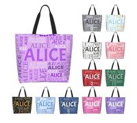 Sac fourre-tout personnalisé avec nom, sac à main imperméable pour femme, cadeau personnalisé pour la fête des mères, anniversaire, Noël, mariage, pour femme, maman, demoiselle d'honneur