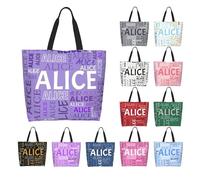 Sac fourre-tout personnalisé avec nom, sac à main imperméable pour femme, cadeau personnalisé pour la fête des mères, anniversaire, Noël, mariage, pour femme, maman, demoiselle d'honneur