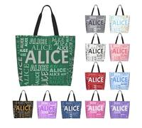 Sac fourre-tout personnalisé avec nom, sac à main imperméable pour femme, cadeau personnalisé pour la fête des mères, anniversaire, Noël, mariage, pour femme, maman, demoiselle d'honneur