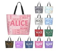 Sac fourre-tout personnalisé avec nom, sac à main imperméable pour femme, cadeau personnalisé pour la fête des mères, anniversaire, Noël, mariage, pour femme, maman, demoiselle d'honneur