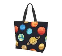 Sac fourre-tout planètes du système solaire pour femmes, sacs fourre-tout pour femmes, sac fourre-tout étanche pour professeur, salle de sport, travail, école avec poche intérieure