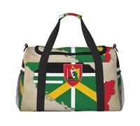 Sac fourre-tout pliable et élégant avec fermeture éclair imperméable pour week-end Motif drapeau du Commonwealth de la Dominique map03