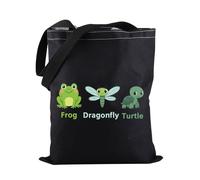 Sac fourre-tout politique subtil grenouille, libellule, tortue - Cadeau libéral - Cadeau anti-protestation, Sac fourre-tout grenouille tortue
