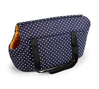 Sac fourre-tout portable de luxe pour chien de compagnie pour les voyages, le sport, l'équitation, la randonnée, le transport en plein air pour animaux de compagnie (couleur : bleu marine, taille : L)