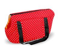 Sac fourre-tout portable de luxe pour chien de compagnie pour les voyages, le sport, l'équitation, la randonnée, le transport en plein air pour animaux de compagnie (couleur : rouge, taille : L)