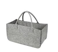 Sac fourre-tout porte-bûches de cheminée support de tas de bois transportant du bois de feu sac de rangement en feutre sac à main de Shopping(Grey)