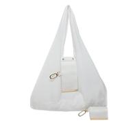 Sac fourre-tout porte-clés, mini sacs en cuir extensible avec porte-clés, sac fourre-tout pliable, se transforme en sac fourre-tout spacieux, sac à main portable pour les courses quotidiennes, 1 blanc