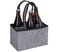 Sac fourre-tout pour 6 bouteilles de vin | Sac fourre-tout de rangement en feutre | Sac à vin réutilisable, sac fourre-tout portable pour voyage et pique-nique, séparateur amovible inclus