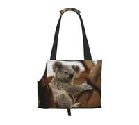 Sac fourre-Tout pour Animaux de Compagnie, Sac à Main Portable de Voyage pour Chien avec Boucle de sécurité en métal pour la randonnée en métro, Koala Mignon sur Un Arbre