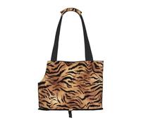 Sac fourre-Tout pour Animaux de Compagnie, Sac à Main Portable de Voyage pour Chien avec Boucle de sécurité en métal pour la randonnée en métro, Imprimé Tigre