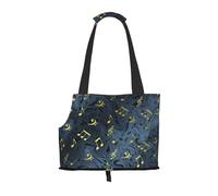 Sac fourre-Tout pour Animaux de Compagnie, Sac à Main Portable de Voyage pour Chien avec Boucle de sécurité en métal pour la randonnée en métro, Signe Musical de Musique en métal