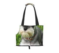 Sac fourre-Tout pour Animaux de Compagnie, Sac à Main Portable de Voyage pour Chien avec Boucle de sécurité en métal pour la randonnée en métro, Schnauzer Nain