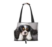 Sac fourre-Tout pour Animaux de Compagnie, Sac à Main Portable de Voyage pour Chien avec Boucle de sécurité en métal pour la randonnée en métro, Chien Cavalier King Charles Spaniel