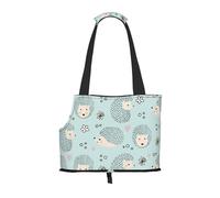 Sac fourre-Tout pour Animaux de Compagnie, Sac à Main Portable de Voyage pour Chien avec Boucle de sécurité en métal pour la randonnée en métro, Beaucoup de hérissons
