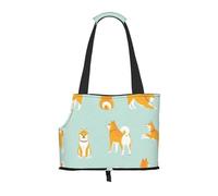 Sac fourre-Tout pour Animaux de Compagnie, Sac à Main Portable de Voyage pour Chien avec Boucle de sécurité en métal pour la randonnée en métro, Mignon Chiot Shiba Inu