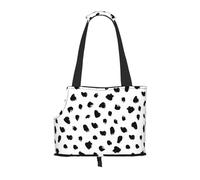 Sac fourre-Tout pour Animaux de Compagnie, Sac à Main Portable de Voyage pour Chien avec Boucle de sécurité en métal pour la randonnée en métro, Impression Animale dalmate picturale