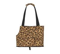 Sac fourre-Tout pour Animaux de Compagnie, Sac à Main Portable de Voyage pour Chien avec Boucle de sécurité en métal pour la randonnée en métro, Animal léopard Sauvage imprimé
