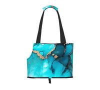 Sac fourre-Tout pour Animaux de Compagnie, Sac à Main Portable de Voyage pour Chien avec Boucle de sécurité en métal pour la randonnée en métro, Tourbillons d'or Abstraits à la Mode