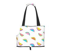 Sac fourre-Tout pour Animaux de Compagnie, Sac à Main Portable de Voyage pour Chien avec Boucle de sécurité en métal pour la randonnée en métro, Pastèque colorée drôle