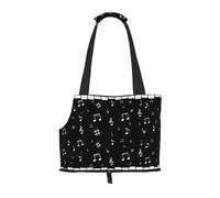 Sac fourre-Tout pour Animaux de Compagnie, Sac à Main Portable de Voyage pour Chien avec Boucle de sécurité en métal pour la randonnée en métro, Note de Musique, Piano