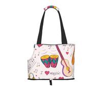 Sac fourre-Tout pour Animaux de Compagnie, Sac à Main Portable de Voyage pour Chien avec Boucle de sécurité en métal pour la randonnée en métro, Music Records Blues Music est Le thème de ma Vie