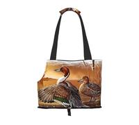 Sac fourre-Tout pour Animaux de Compagnie, Sac à Main Portable de Voyage pour Chien avec Boucle de sécurité en métal pour la randonnée en métro, Canard pilet