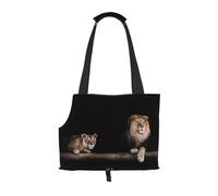 Sac fourre-Tout pour Animaux de Compagnie, Sac à Main Portable de Voyage pour Chien avec Boucle de sécurité en métal pour la randonnée en métro, Lion Sauvage et Tigre