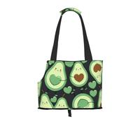 Sac fourre-Tout pour Animaux de Compagnie, Sac à Main Portable de Voyage pour Chien avec Boucle de sécurité en métal pour la randonnée en métro, Joli Modèle sans Couture Coeur Avocat