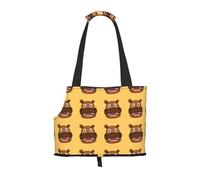 Sac fourre-Tout pour Animaux de Compagnie, Sac à Main Portable de Voyage pour Chien avec Boucle de sécurité en métal pour la randonnée en métro, Joyeux Hippopotame