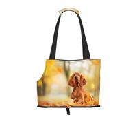 Sac fourre-Tout pour Animaux de Compagnie, Sac à Main Portable de Voyage pour Chien avec Boucle de sécurité en métal pour la randonnée en métro, Cocker Spaniel Automne Parc Chiens Épagneul Brun