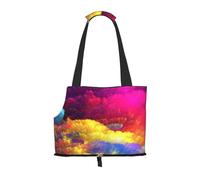 Sac fourre-Tout pour Animaux de Compagnie, Sac à Main Portable de Voyage pour Chien avec Boucle de sécurité en métal pour la randonnée en métro, Imprimer Aquarelle Art Belle Encre