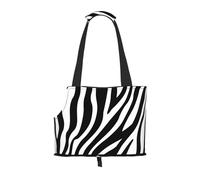 Sac fourre-Tout pour Animaux de Compagnie, Sac à Main Portable de Voyage pour Chien avec Boucle de sécurité en métal pour la randonnée en métro, Imprimé Zèbre Imprimer