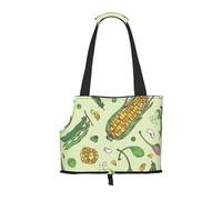 Sac fourre-Tout pour Animaux de Compagnie, Sac à Main Portable de Voyage pour Chien avec Boucle de sécurité en métal pour la randonnée en métro, Maïs Pois Gousses Haricots Câpres