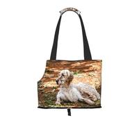 Sac fourre-Tout pour Animaux de Compagnie, Sac à Main Portable de Voyage pour Chien avec Boucle de sécurité en métal pour la randonnée en métro, Setter Anglais Automne Animaux Chiens Anglais