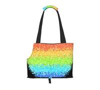 Sac fourre-Tout pour Animaux de Compagnie, Sac à Main Portable de Voyage pour Chien avec Boucle de sécurité en métal pour la randonnée en métro, LGBT Gilter Arc-en-Ciel Gay