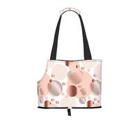 Sac fourre-Tout pour Animaux de Compagnie, Sac à Main Portable de Voyage pour Chien avec Boucle de sécurité en métal pour la randonnée en métro, Vague d'or Rose