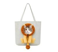 Sac Fourre-Tout pour Chat Petit Animal Panière Portable avec Orifice Tête | Sac à Main Portable pour Animal de Compagnie pour Voyages Routiers Camping Promenade Shopping Parc