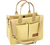 Sac fourre-tout pour femme avec compartiments, grand sac fourre-tout en toile pour femme, sac à bandoulière, sac de travail, sac à main, sac à main pour ordinateur portable, Toiles kaki avec