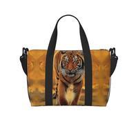 Sac fourre-tout pour femme avec imprimé tigre Rising Sun - Sac à bandoulière portable adapté pour la gym, les trajets et les voyages