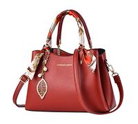 Sac fourre-tout pour femme avec support de présentation, Rouge, Taille unique
