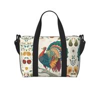 Sac fourre-tout pour femme imprimé Turquie Thanksgiving Sac à bandoulière portable adapté pour les entraînements de gym, les trajets et les voyages