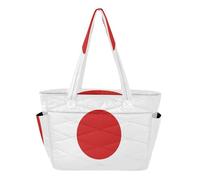 Sac fourre-tout pour femme - Pour le travail, les voyages, la gym, l'université - Avec plusieurs poches - Motif drapeau du Japon