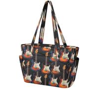 Sac fourre-tout pour femme - Sac à main léger pour ordinateur portable de 15,6 pouces - Sac à main bouffant pour guitares et guitaristes