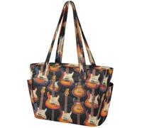 Sac fourre-tout pour femme - Sac à main léger pour ordinateur portable de 15,6 pouces - Sac à main bouffant pour guitares et guitaristes