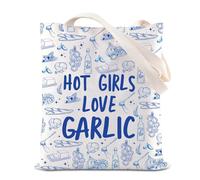Sac fourre-tout pour fille à l'ail, cadeau de fête de l'ail, cadeau végétarien, cadeau pour filles chaudes, sac en toile, Sac à ail, 35*40cm