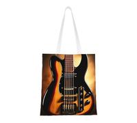 Sac fourre-tout pour guitare instrumentale. Toile légère, double poignée, sac fourre-tout élégant pour femme, parfait pour le shopping, le travail et le transport quotidien.